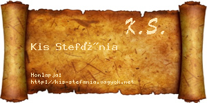 Kis Stefánia névjegykártya