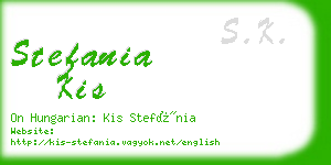 stefania kis business card